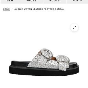 Marc Fisher Silver Woven Sandals